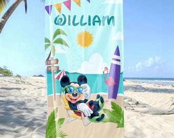 Disney Beach Towel, Mickey Beach Towel, Disney Summer Towel, Mickey Beach Towel, Disney Lover Gifts, Matching Disney Summer Trip