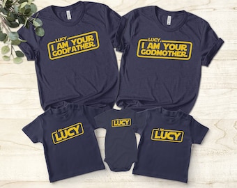 Star Wars Godfather Godmother Shirt: Custom Family Matching Tee