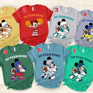 Football Mickey Shirt, Disney Football shirts, Disney Sport Shirts, Matching Disney Family Shirts, Football Shirts