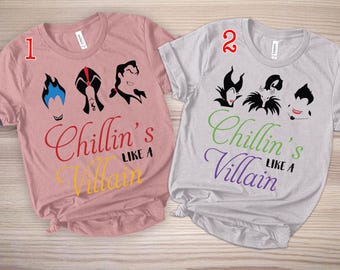 Camiseta "Relajándose como un villano", camiseta del Dr. Facilier, La princesa y el sapo, villano de Disney, camisetas Disney para parejas, camisetas Disney de Halloween