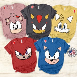 Sonic the Hedgehog T-Shirt Sonic Group Matching Shirt Sonic Family Party Shirt Sonic Birthday Shirt Sonic Group Matching Shirt Sonic Face
