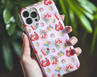 Disney Phone Case, Princess Ariel iPhone Case Disney Iphone 16 Case Magsafe iphone Case, Disney Samsung Phone Iphone 15 Pro Max Case Mermaid