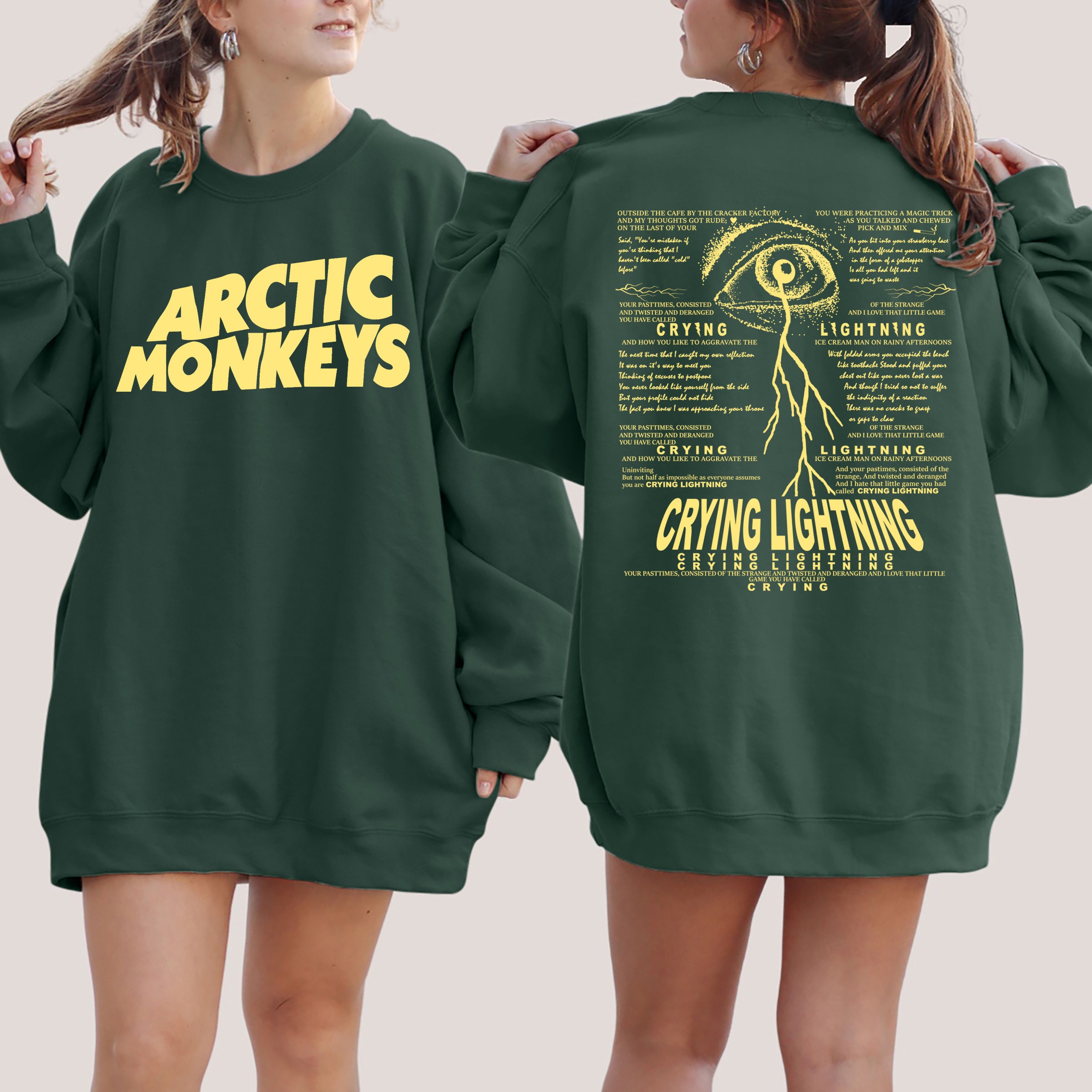 Arctic Monkeys Sweatshirt, Arctic Monkeys Crying Lightning, Arctic