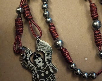 Rosario católico de los húsares polacos, con cuentas de acero inoxidable y paracord estadounidense / Nuestra Señora de las Victorias / San Miguel / armadura / armadura