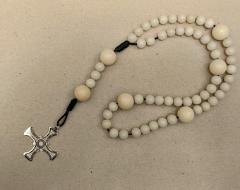 Mittelalterliche Stil Rosenkranz Perlen, mit St Cuthbert's Cross | Paternoster | Römisch-katholisch | Mittelalter