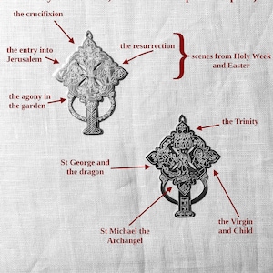 Large Ethiopian Coptic Cross, etched in Stainless Steel on Chain | Sts George, Mary and Michael | Orthodox | Catholic | African Christian