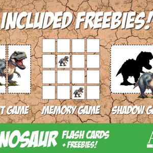 Dinosaur Flash Cards • Montessori Cards • Nomenclature • PDF Printable ...