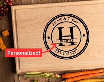 Personalized Wood Cutting Board – Custom Wedding Anniversary Gift