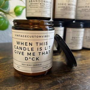 Valentines Day gift for her, Cute Candle, Funny Candle, when this candle is lit, Aromatherapy, wedding gift