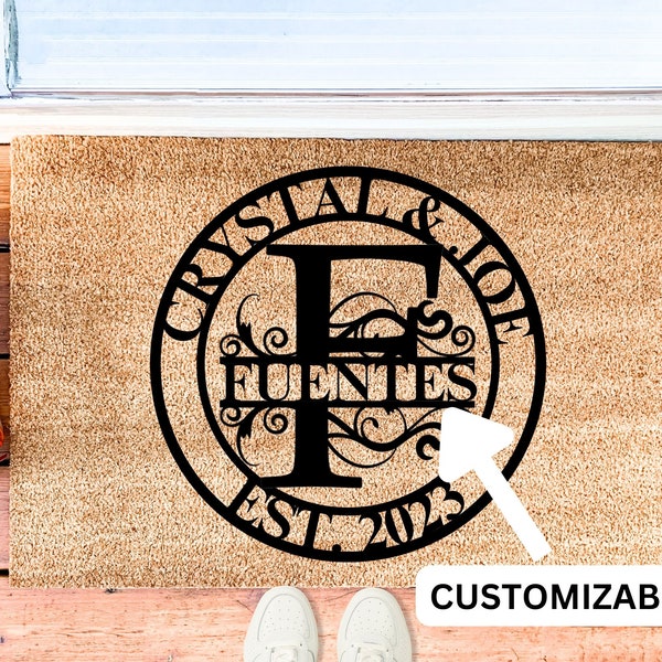 Housewarming gifts, Gift for newly weds, Custom Name Door mat, Family name door mat, gift for wife, Personalized gift