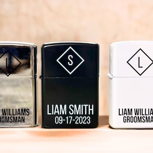 Personalized Lighter, Custom Lighter, Custom Initial, Groomsman Gift, Bachelor Party Gift, Father's Day Gift