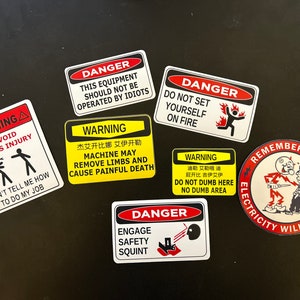 Gift for engineer, Hard Hat Decal, Funny Stickers, Funny work stickers, Warning, Funny Safety