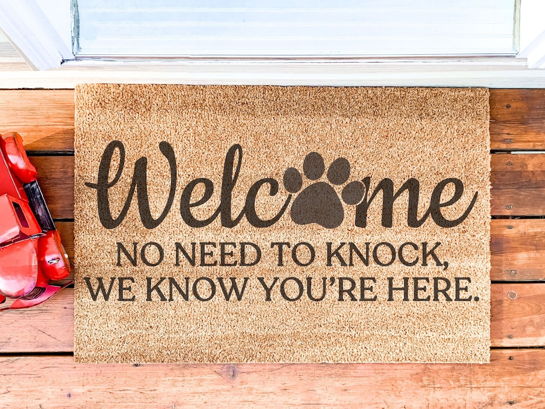 Cute Custom Coir Door Mat Dog Door Mat Bespoke Door Mat Dog