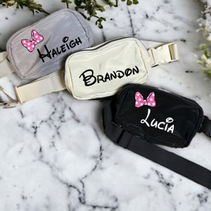 Custom Theme Park Name Belt Bag inspired by Laura