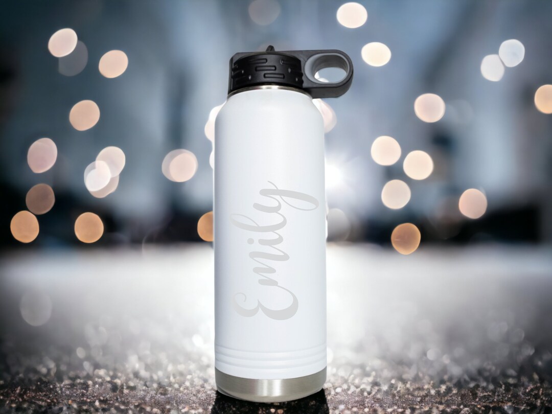 Custom Engraved Water Bottles With Straw | Custom Name Water Bottle - Etsy