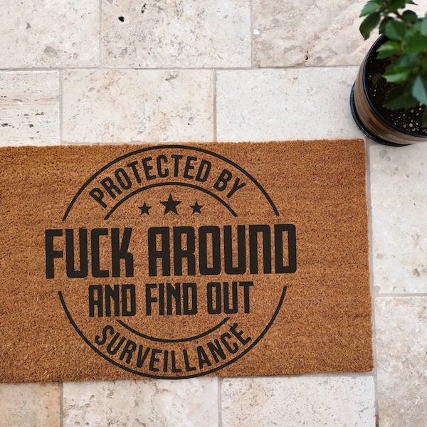 Protected by F around Find out Custom Door Mat