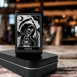 Death Custom Engraved Tarot Card Lighter