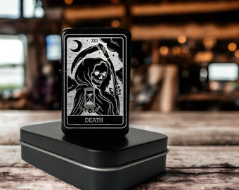 Death Custom Engraved Tarot Card Lighter