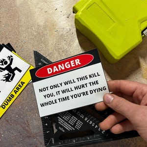 Warning! Stickers, Ohshit Labels, Funny Warning Labels