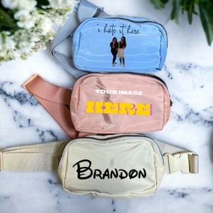 Custom Image Fanny Pack, Bachelorette Party Gift, Bridesmaid Bag
