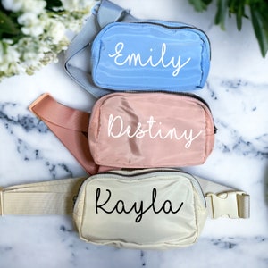 Custom Name Fanny Pack, Personalized Belt Bag, Bridesmaid Gift
