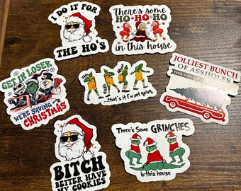 Funny Christmas Waterproof Sticker Pack