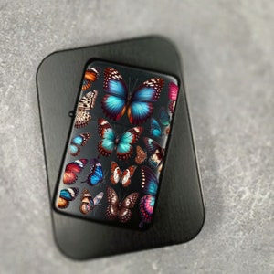 Cute Butterfly Black Lighter, Cute Lighter, Cute Gift, Smoker Gift Ideas