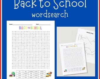 Back to School Wordsearch