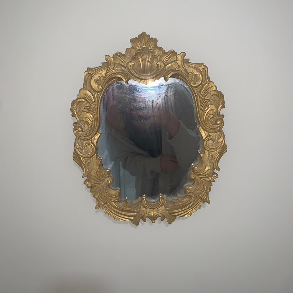 Vintage Hollywood Regency Gold Wall Mirror