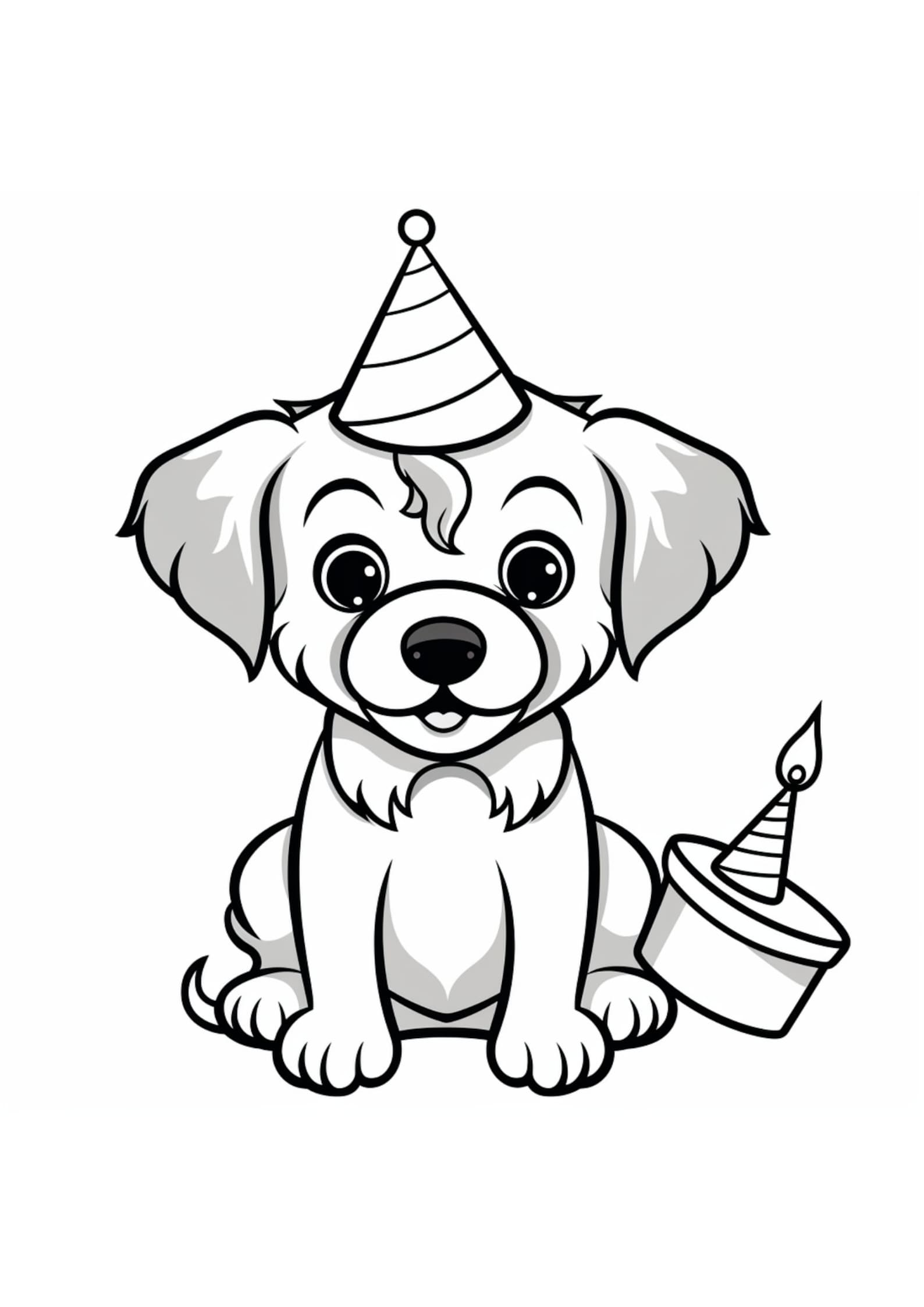 5 Printable Cute Birthday Party Coloring Pages PDF Printable Coloring