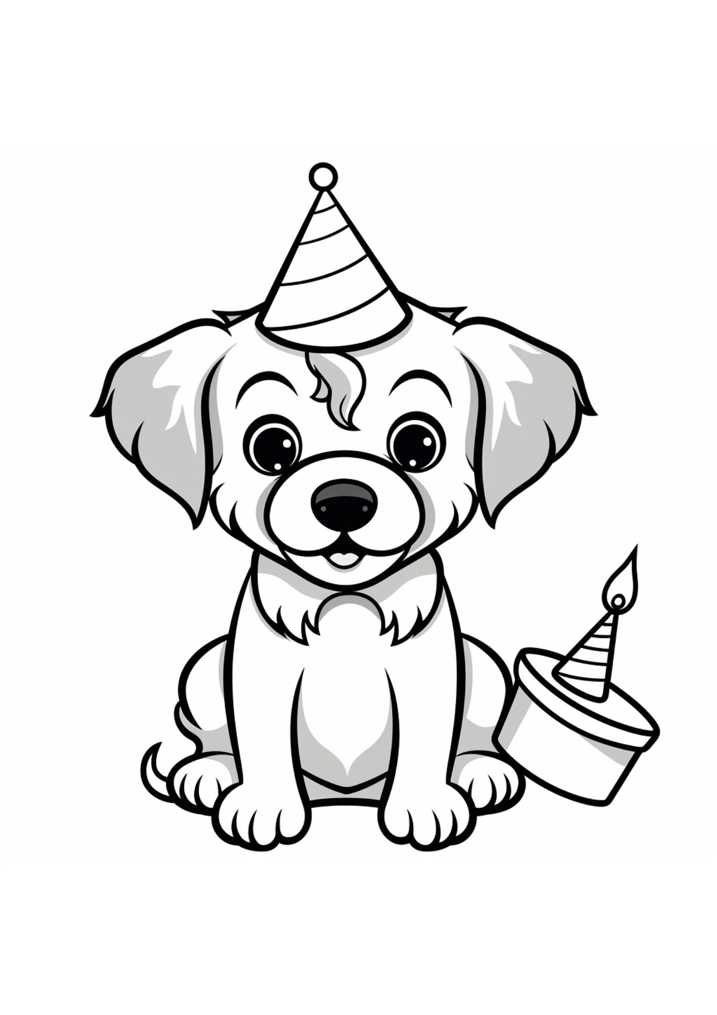 5 Printable Cute Birthday Party Coloring Pages PDF Printable Coloring Pages - Etsy