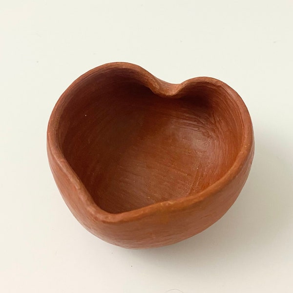 Barro Rojo Mezcalero Corazón Heart Red Clay  mini bowl shot glass