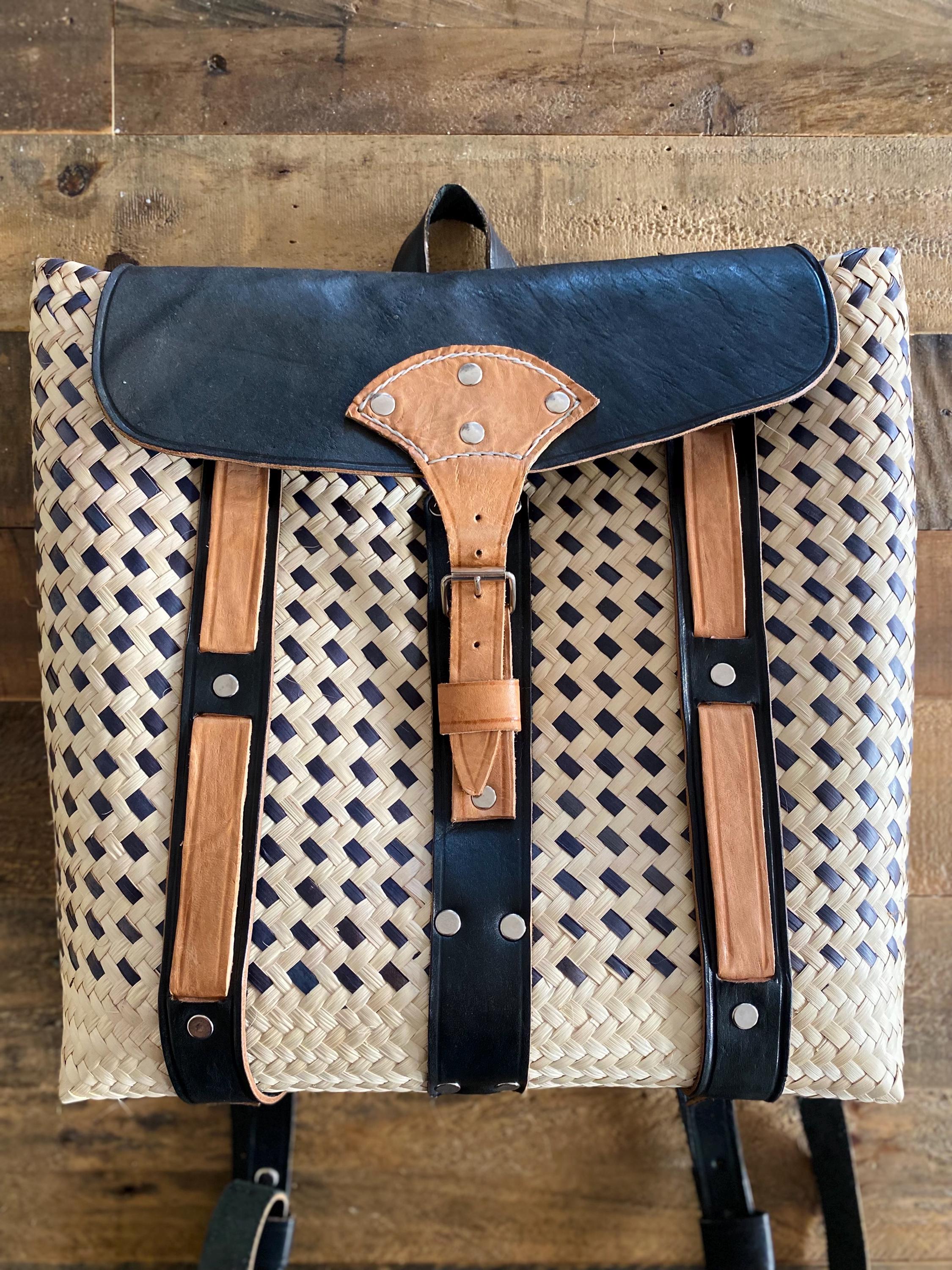 Handmade Honduran Leather Woven Backpack Woven Backpack: Stylish and Durable for Everyday Use main image 4