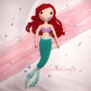 Ariel mermaid doll crochet pattern - Amigurumi - PDF English & Dutch