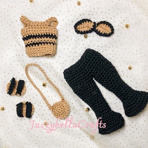 Autumn outfit crochet pattern for my 25 cm Dolls - Amigurumi - PDF English & Dutch