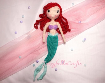 Ariel mermaid doll crochet pattern - Amigurumi - PDF English & Dutch