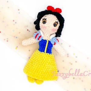 Modèle de peluche Blanche-Neige au crochet - Amigurumi - PDF anglais et néerlandais