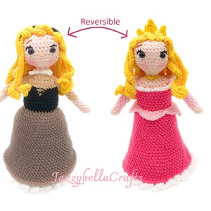 Reversible Aurora crochet pattern -  Amigurumi - PDF English & Dutch