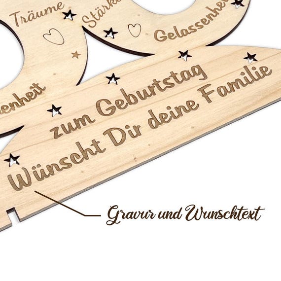 Decorazione Compleanno 40 Anni In Legno Con Luci LED: Set Regalo Con Provette E Fiocchi Per Donne E Uomini, Ideale Per 40esimo - 2