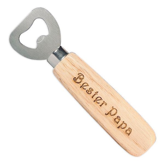 Décapsuleur Personnalisé Avec Gravure - En Bois - Cadeau Anniversaire Fête Des Pères Mariage Disant Drôle Nom Personnel Individuel - France