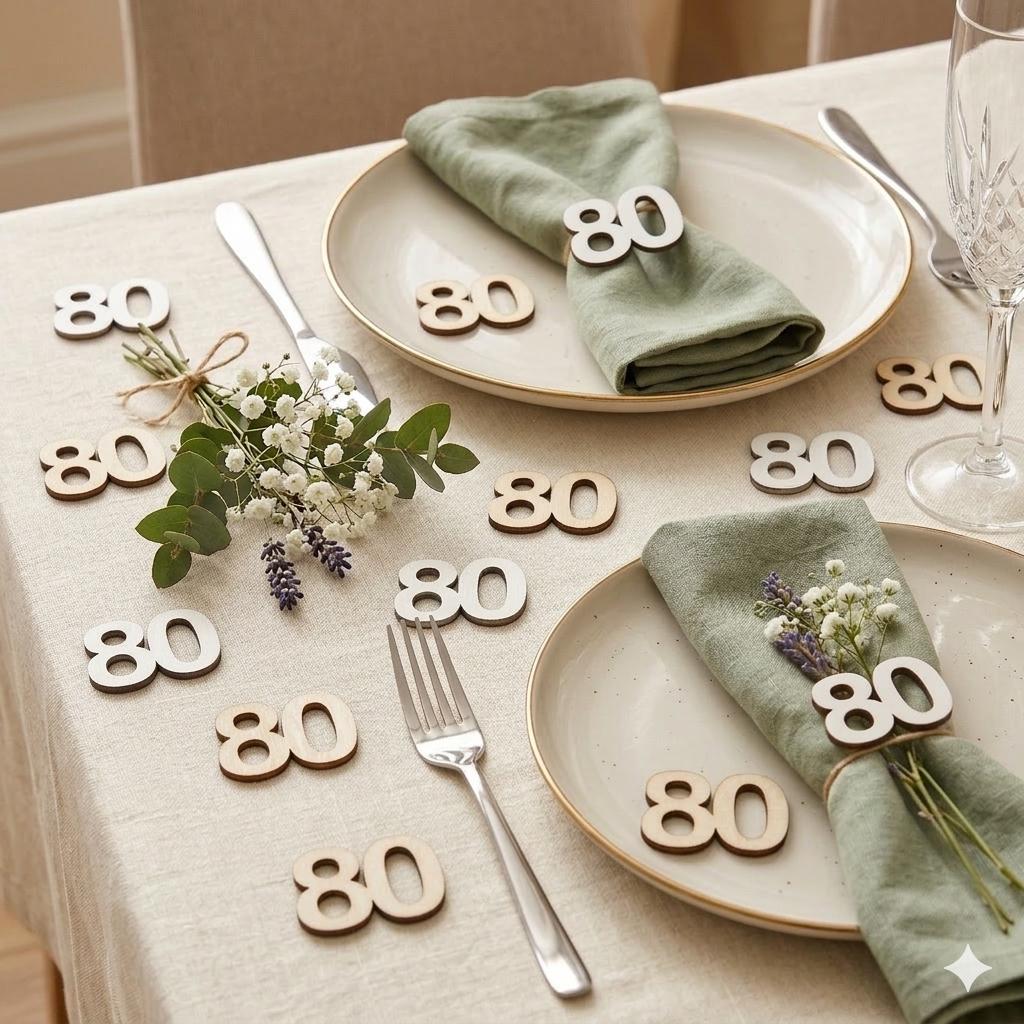 Set Decorazione 80° Compleanno Rosa Oro – Nido D’Ape Con 9 Pezzi