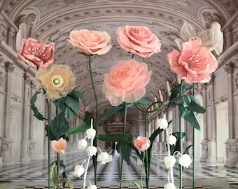 Giant Flowers for Gorgeous Backdrop Gala Birthday Wedding Event Decor 23OGF38