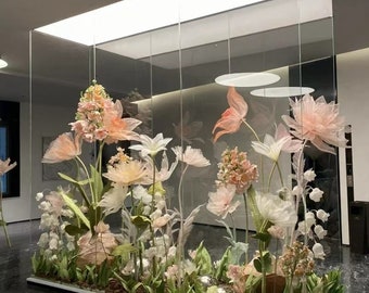 Giant Flowers for Elegant Backdrop Wedding Event Decor 23OGF32