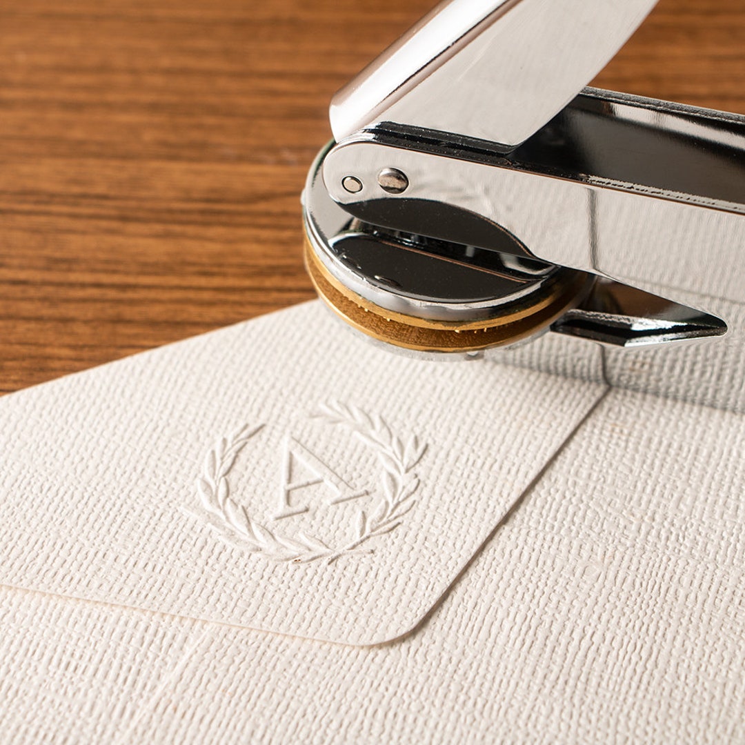 Initials Embossing Stampscustom Text Embossing Stampscustom Etsy