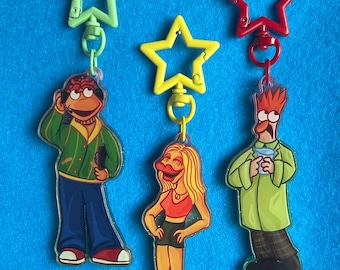 Scooter Janice Beaker Muppets Acrylic Keychain