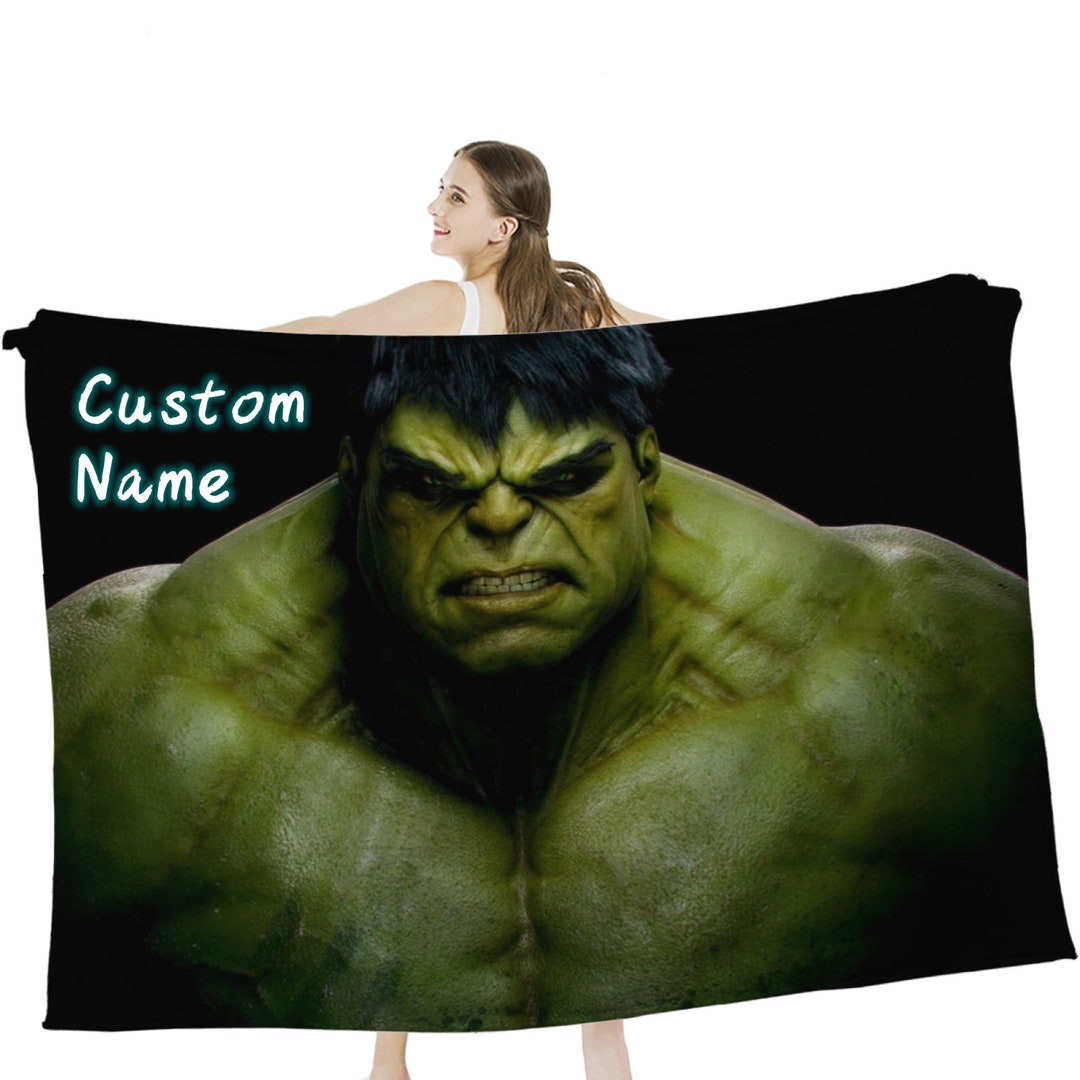 Custom Name the Incredible Hulk Blanket Personalized Flannel Etsy