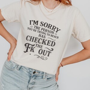 Funny &quot;Checked Out&quot; Comfort Colors T-Shirt: Sarcastic Graphic Tee