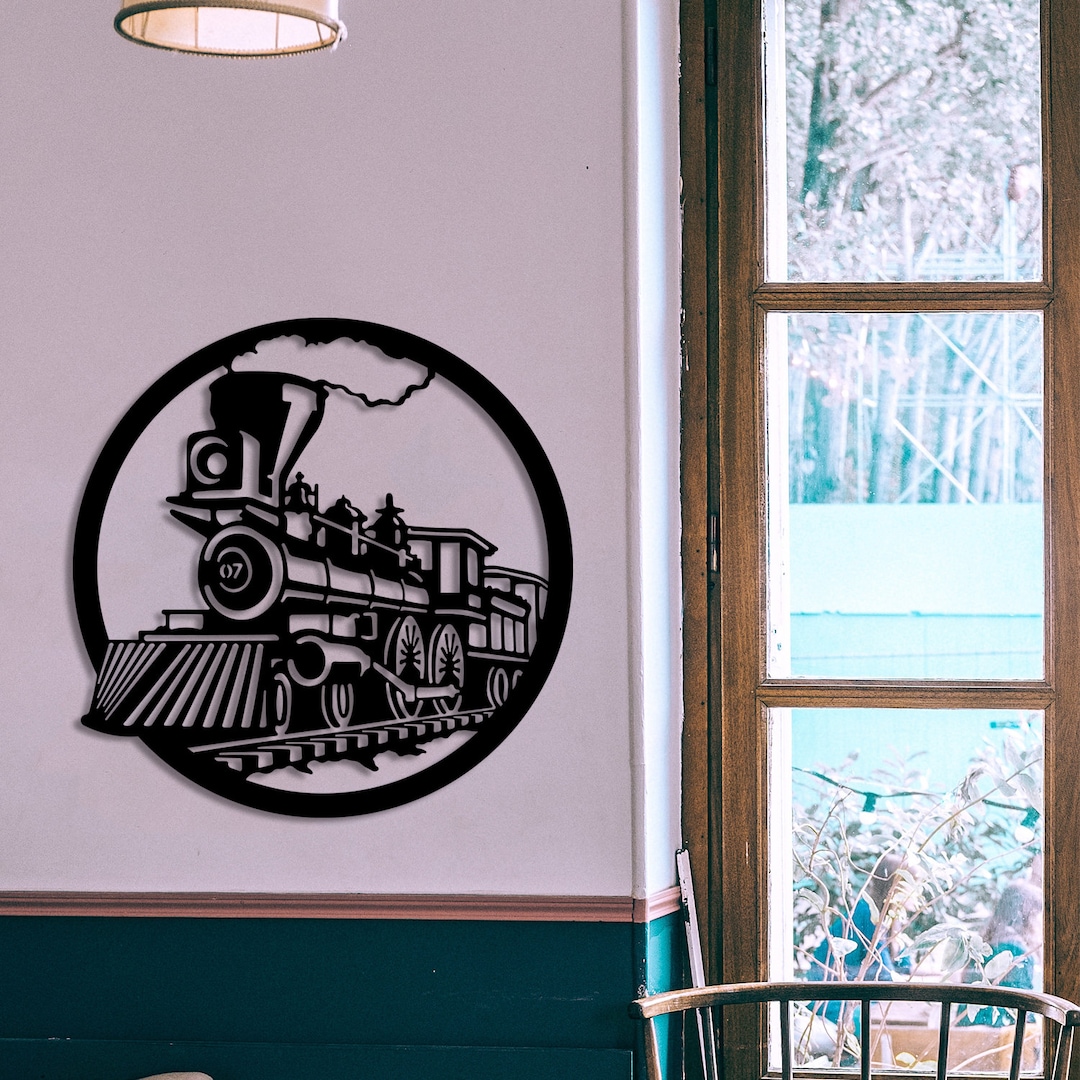 Train Metal Wall Art Metal Wall Decor Train Decor Wall Etsy