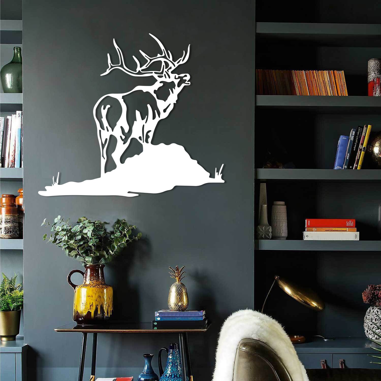 Deer Metal Wall Art, Metal Wall Decor, Deer Silhoutte, Wall Hangings ...