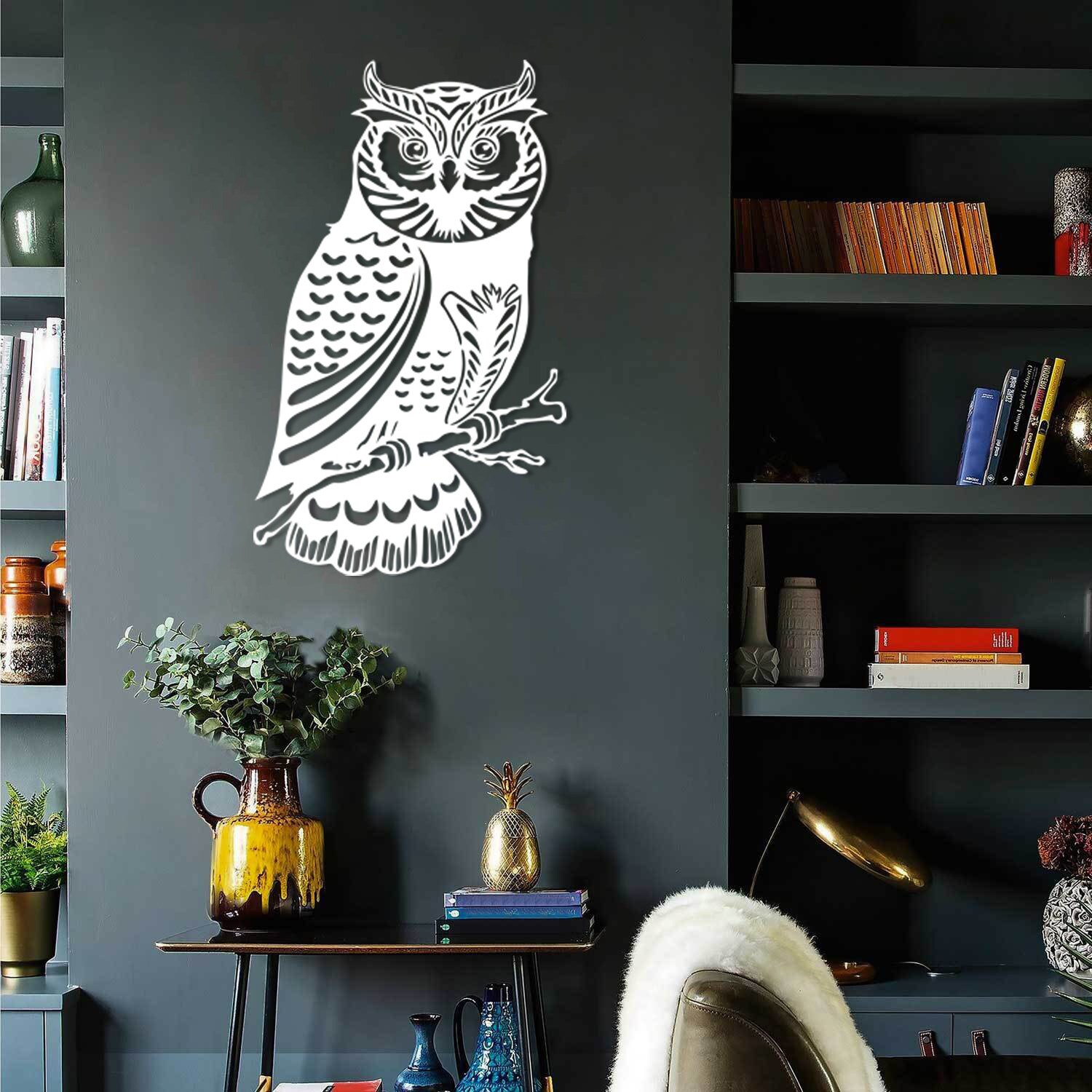 Metal Owl Wall Art Metal Wall Decor Owl Bird Panels Wall Etsy